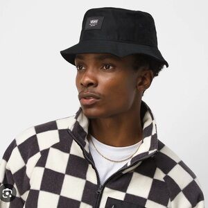 Vans black patch bucket hat OS 100% cotton